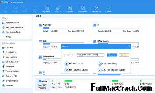 Aomei partition assistant standard edition License Key