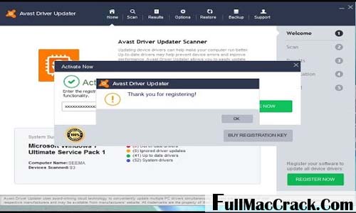 Avast Driver Updater Registration Key